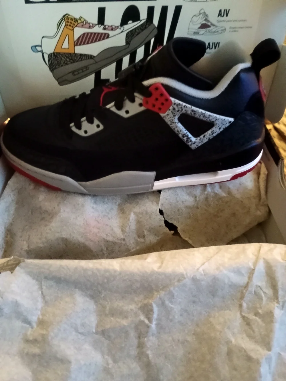 Jordan Men's Black, Red & White Sneakers